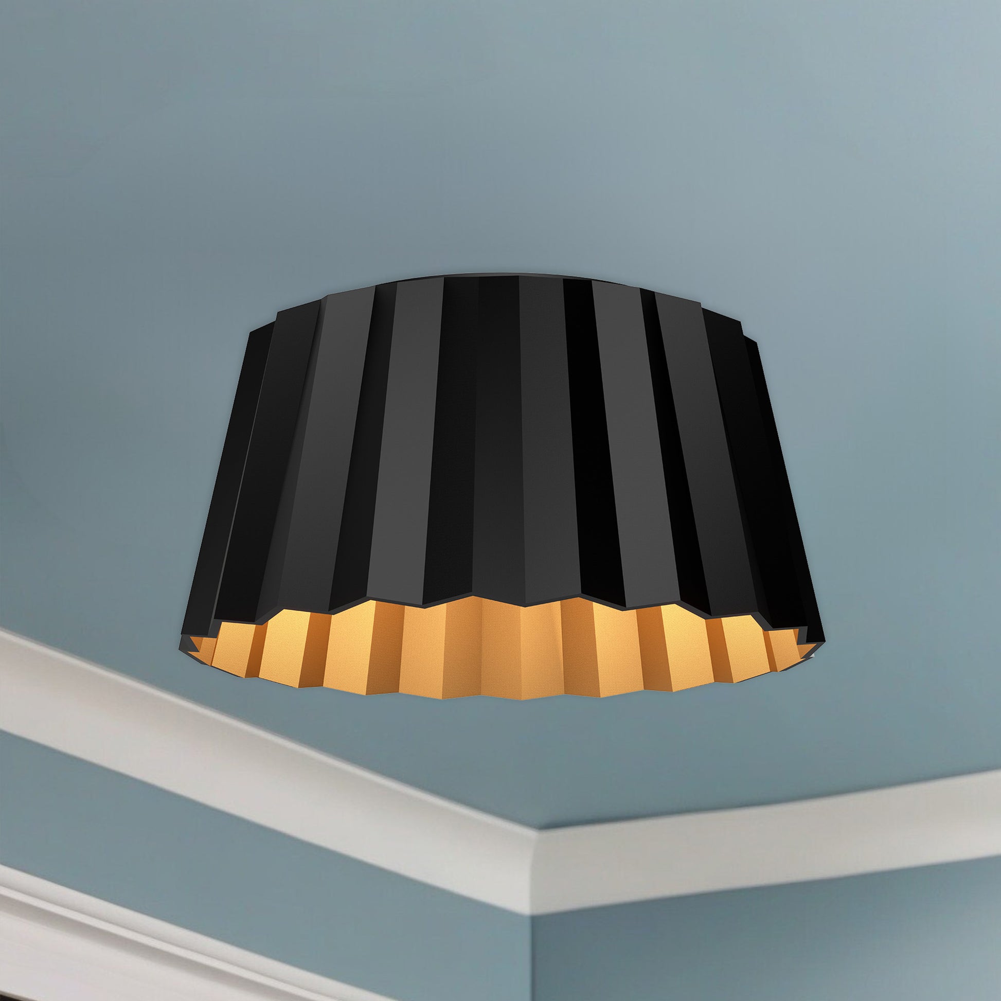 Plisse 14-in Flush Mount