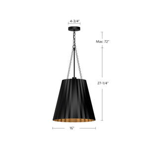 Plisse 16-in Pendant