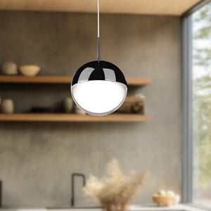 Pluto 4-in Chrome LED Pendant