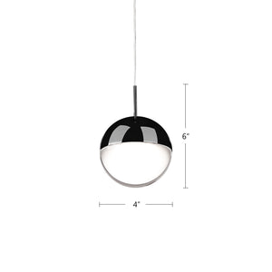 Pluto 4-in Chrome LED Pendant