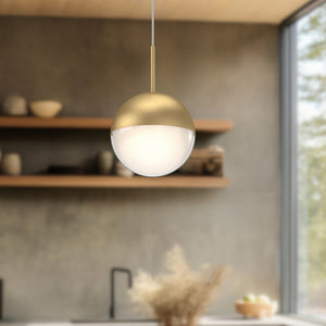 Pluto 4-in Chrome LED Pendant