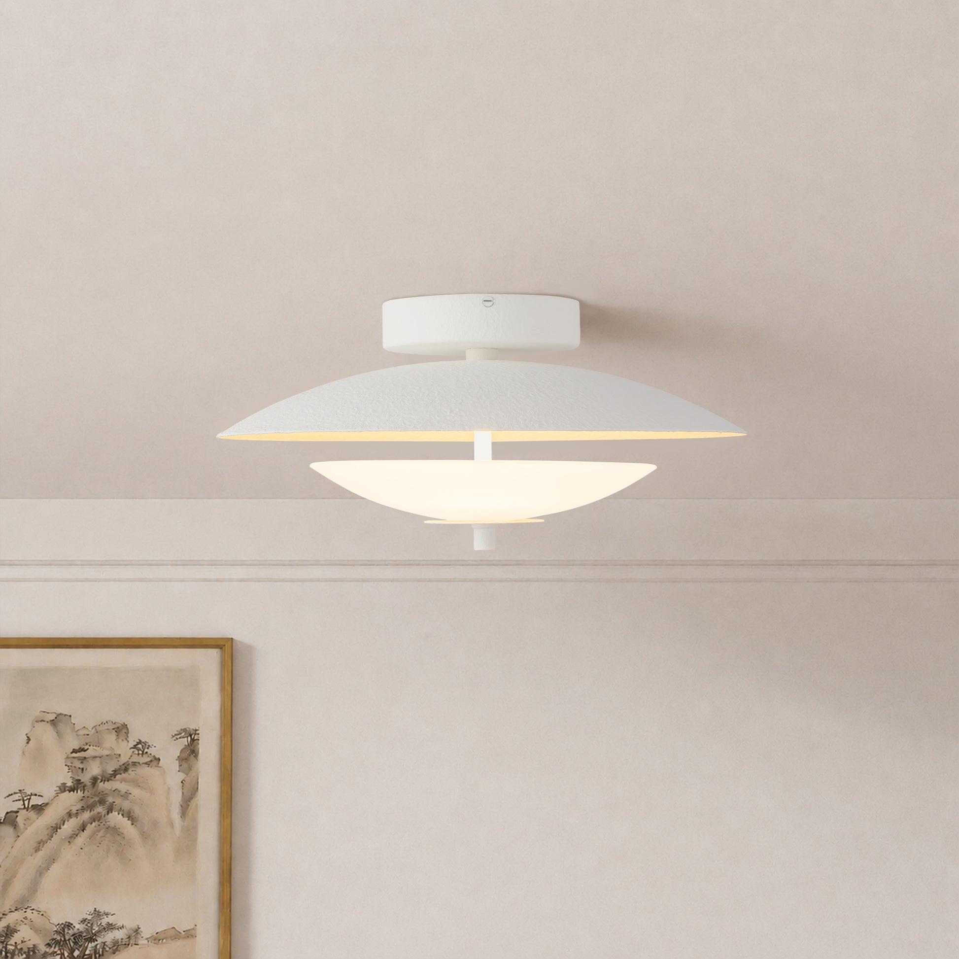 Prescott 16-in LED Semi-Flush Mount