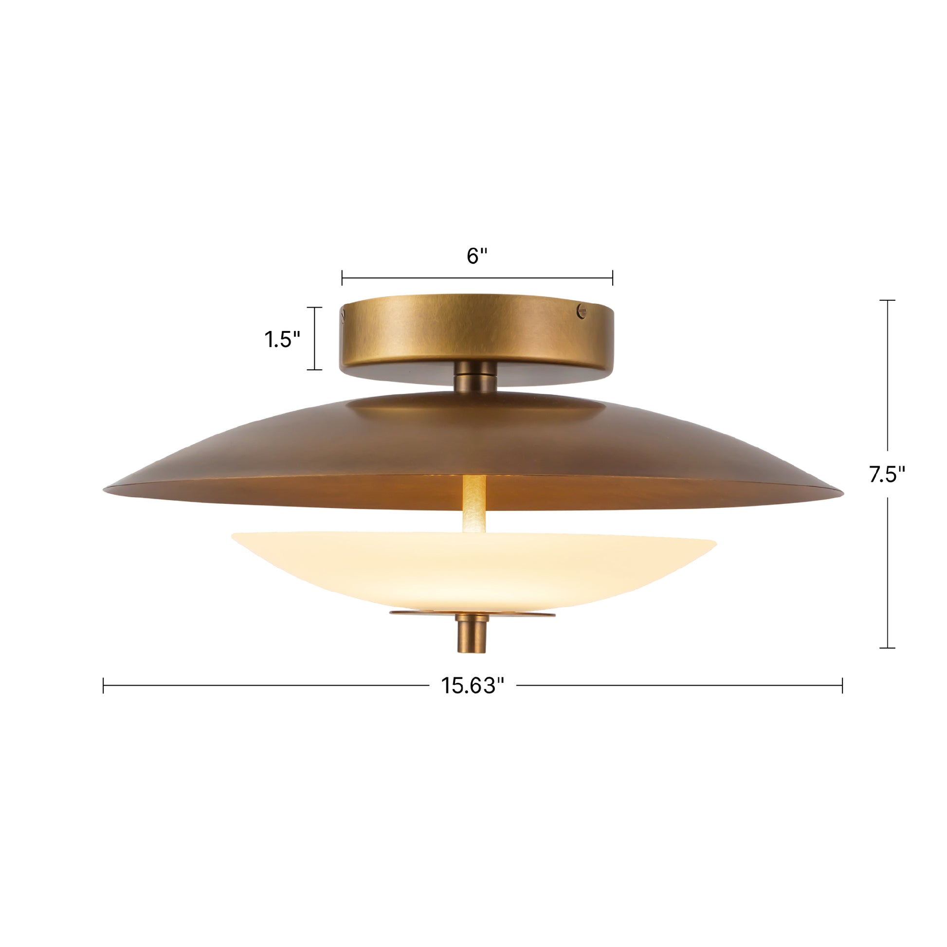 Prescott 16-in LED Semi-Flush Mount