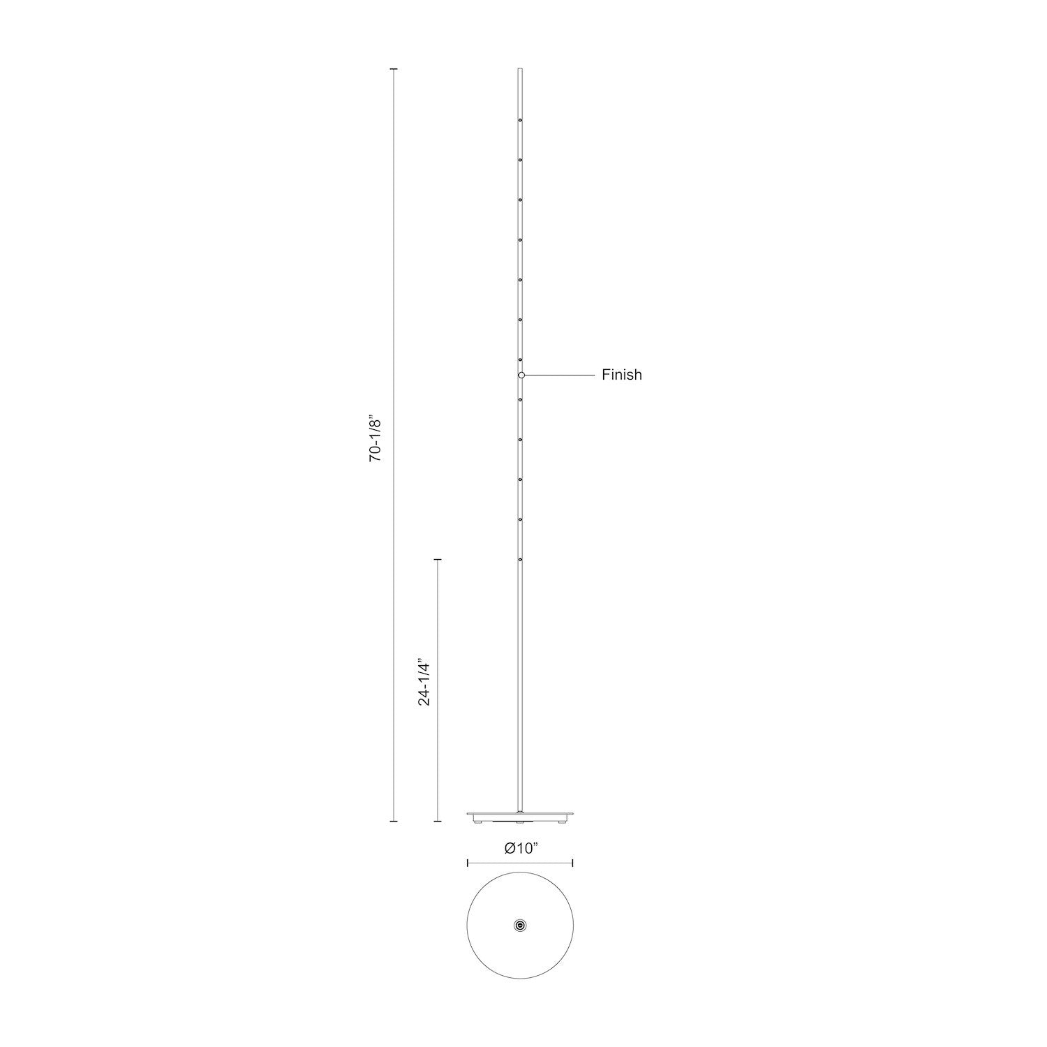 Reeds 10-in Floor Lamp