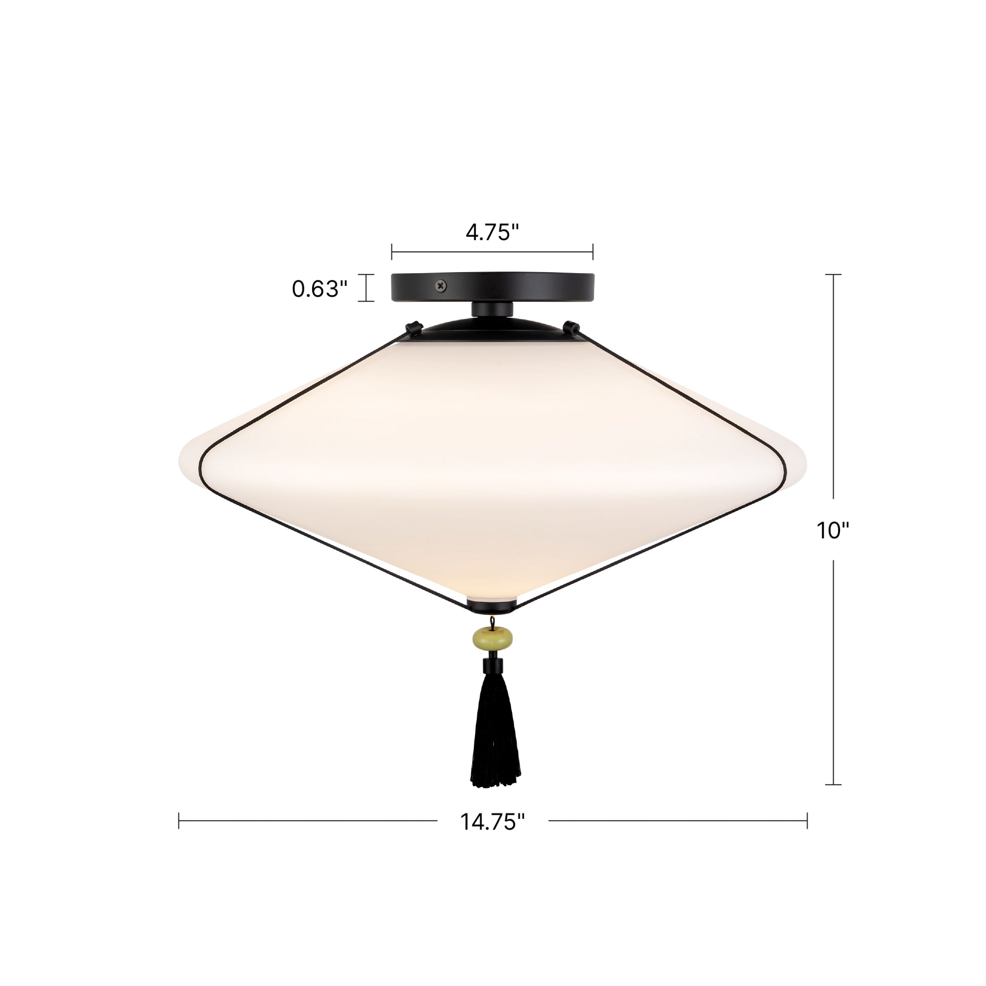 Reeve 15-in Semi-Flush Mount