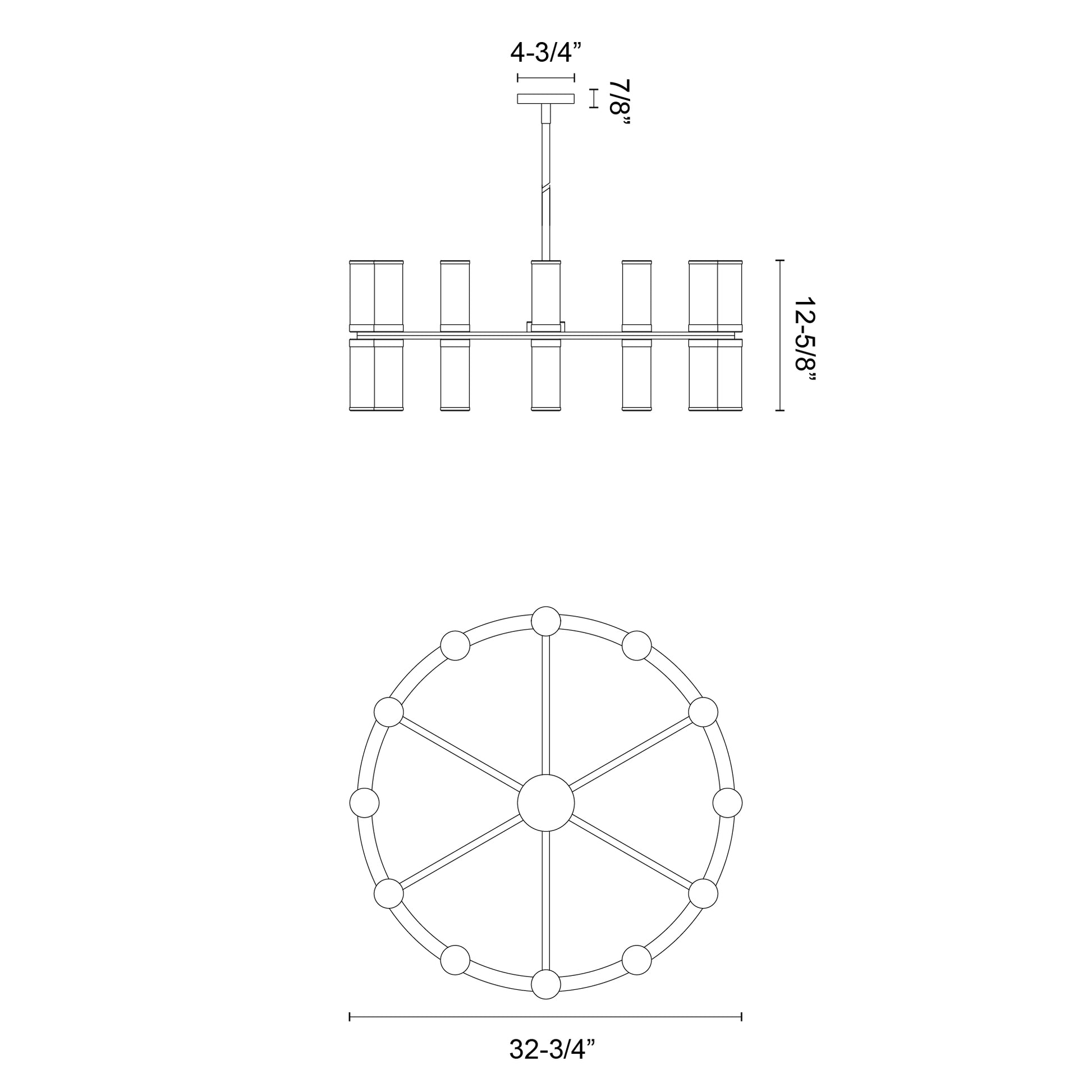 Revolve 33-in Chandelier