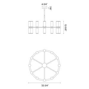 Revolve 33-in Chandelier