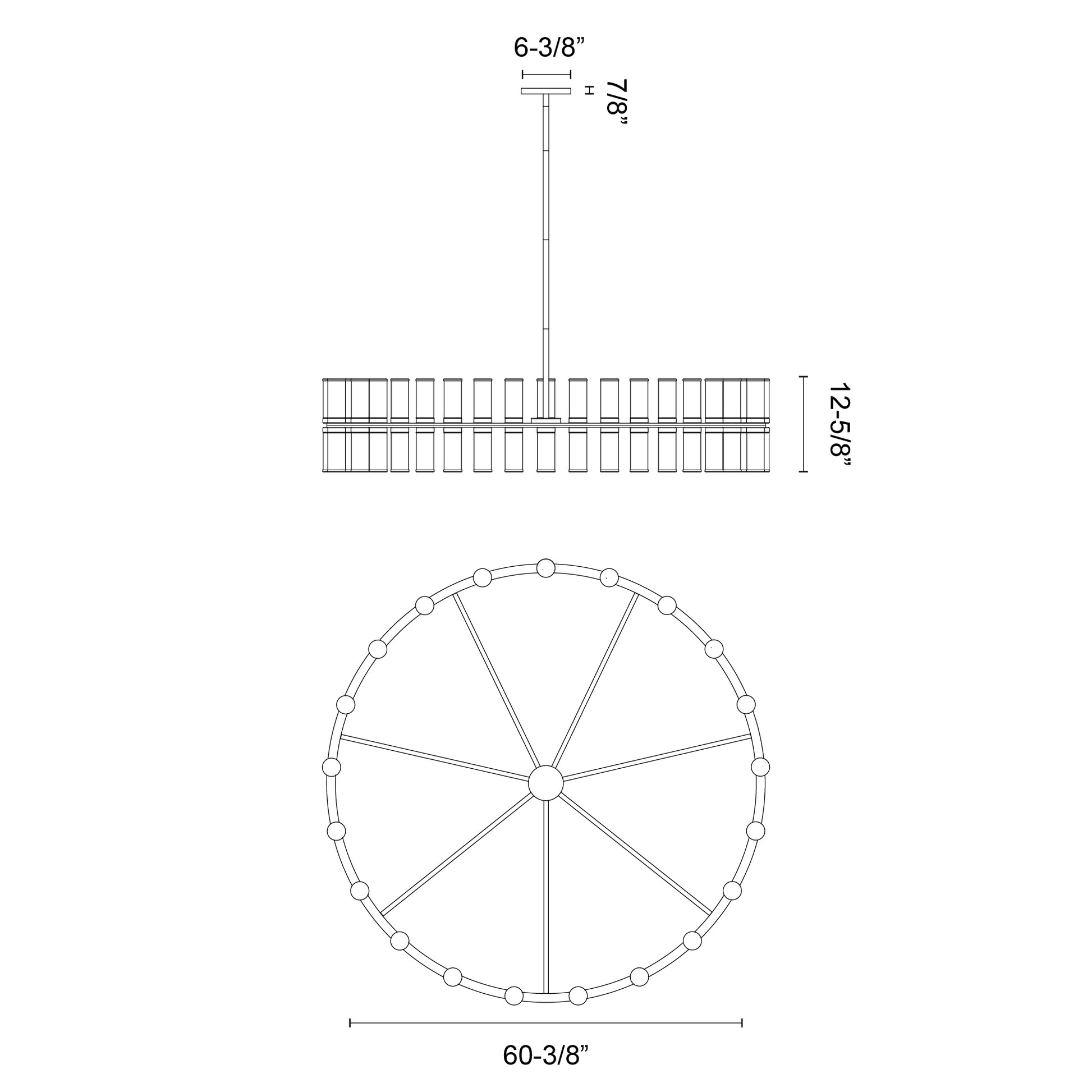 Revolve 61-in Chandelier