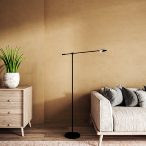 Rotaire Black LED Floor Lamp