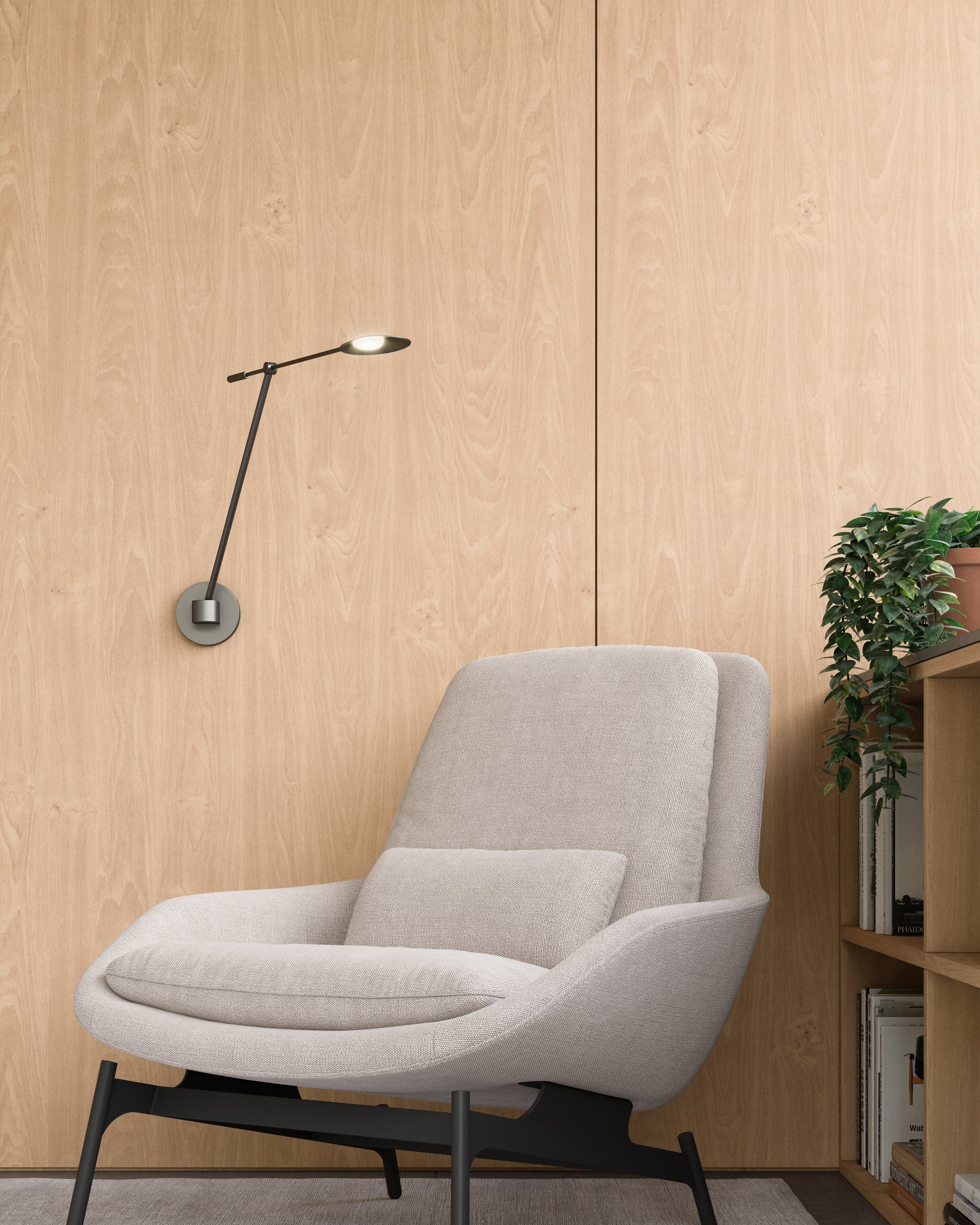 Rotaire 38-in Black LED Wall Sconce