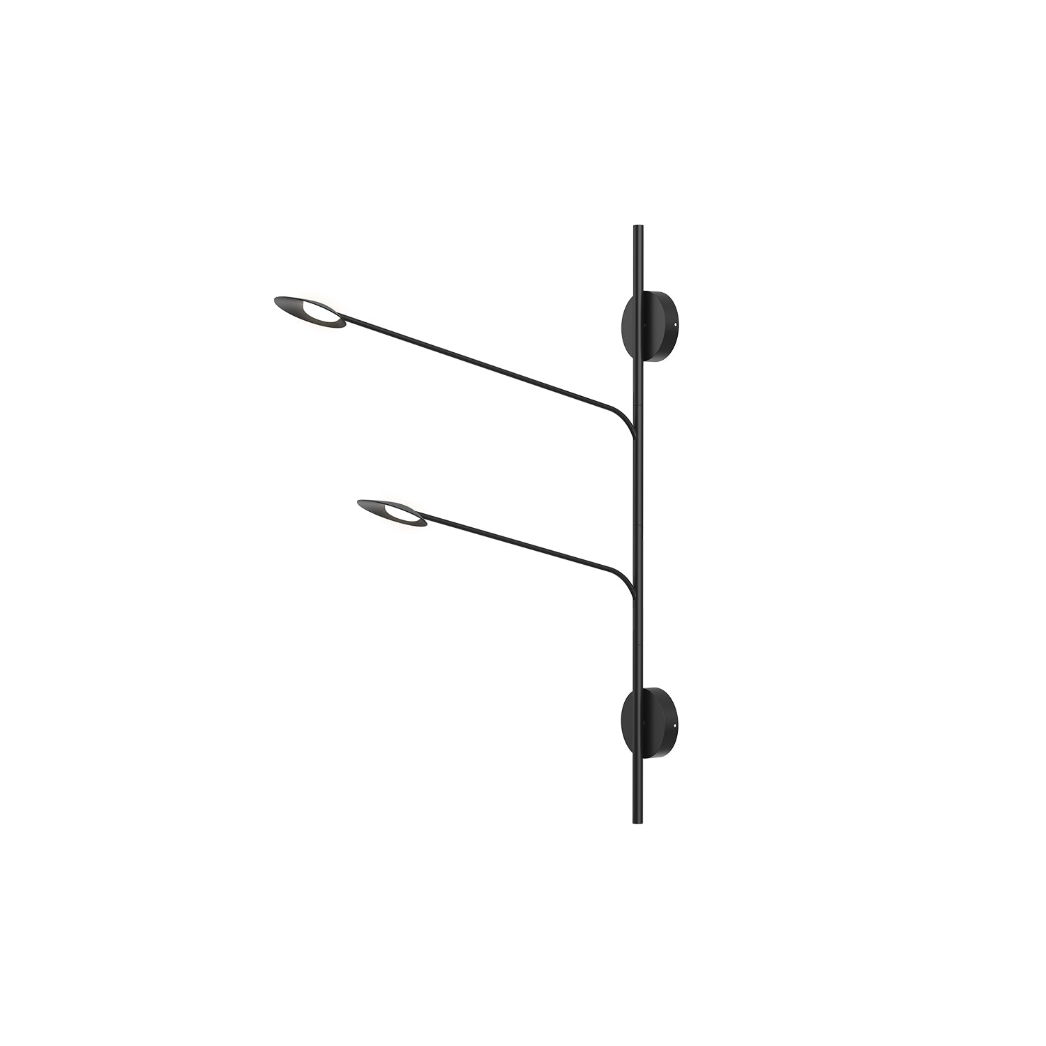 Rotaire 2 Head Black LED Wall Sconce