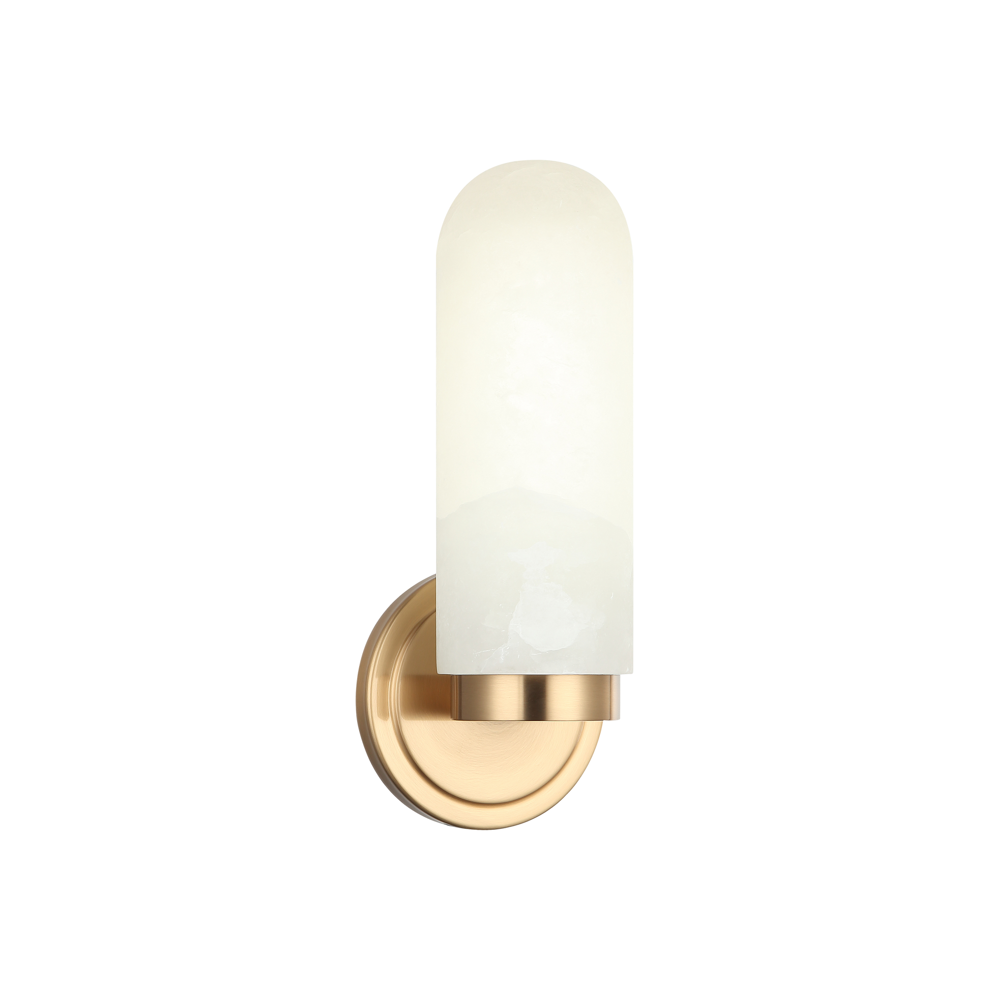 Featuring capsule shaped alabaster glass, the Capsula will add a beautiful touch to your space. Finishes include Aged Gold Brass, Chrome and Matte Black.