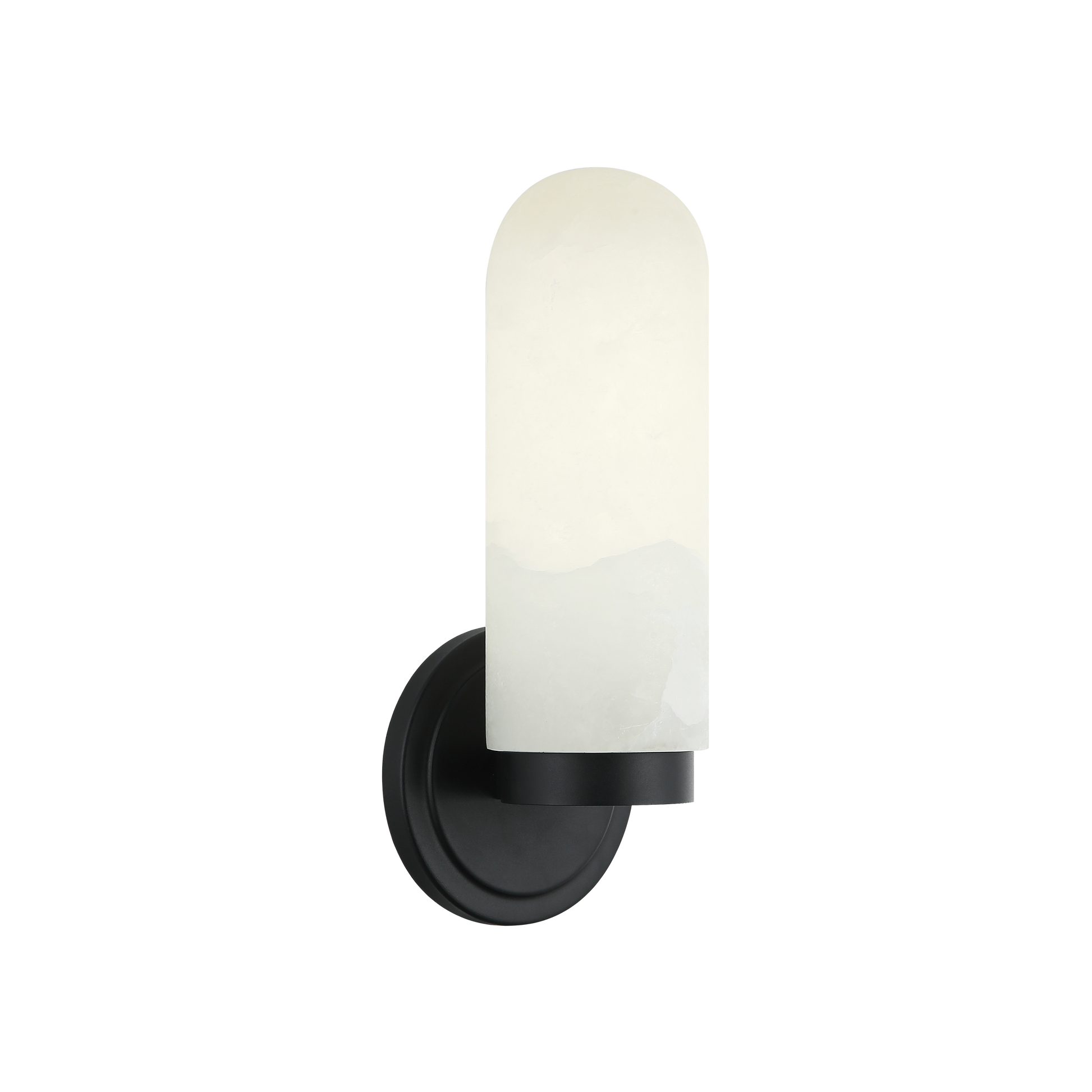 Featuring capsule shaped alabaster glass, the Capsula will add a beautiful touch to your space. Finishes include Aged Gold Brass, Chrome and Matte Black.
