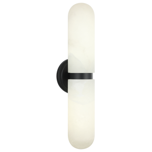 Featuring capsule shaped alabaster glass, the Capsula will add a beautiful touch to your space. Finishes include Aged Gold Brass, Chrome and Matte Black.