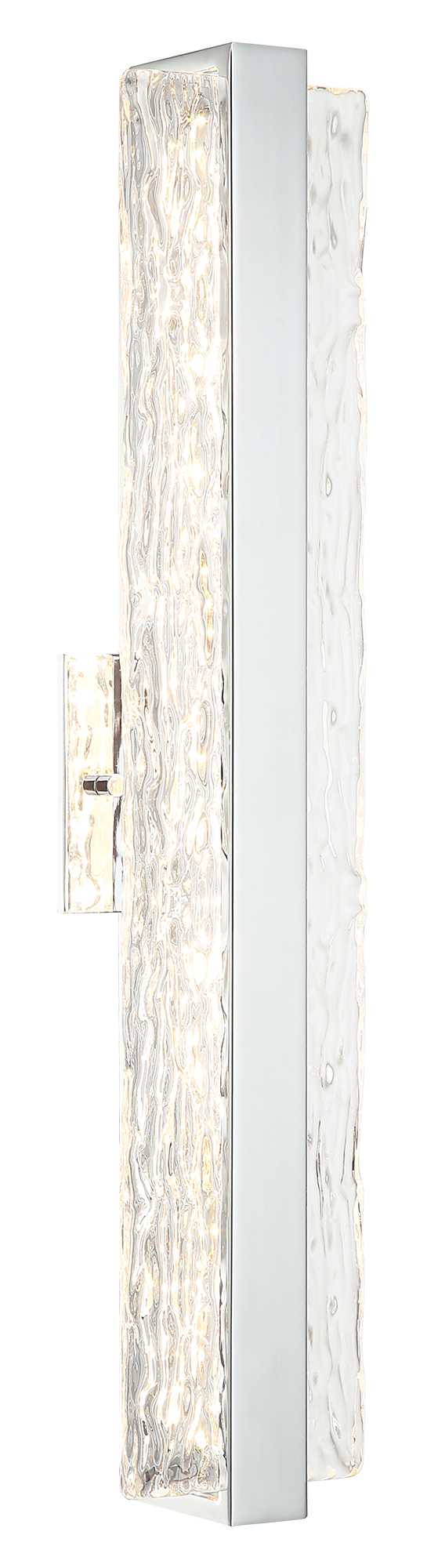 Niagara is an elegant LED series with beautiful handmade clear glass. It can be mounted vertically or horizontally. Available in Aged Gold Brass and Chrome and 2 sizes.