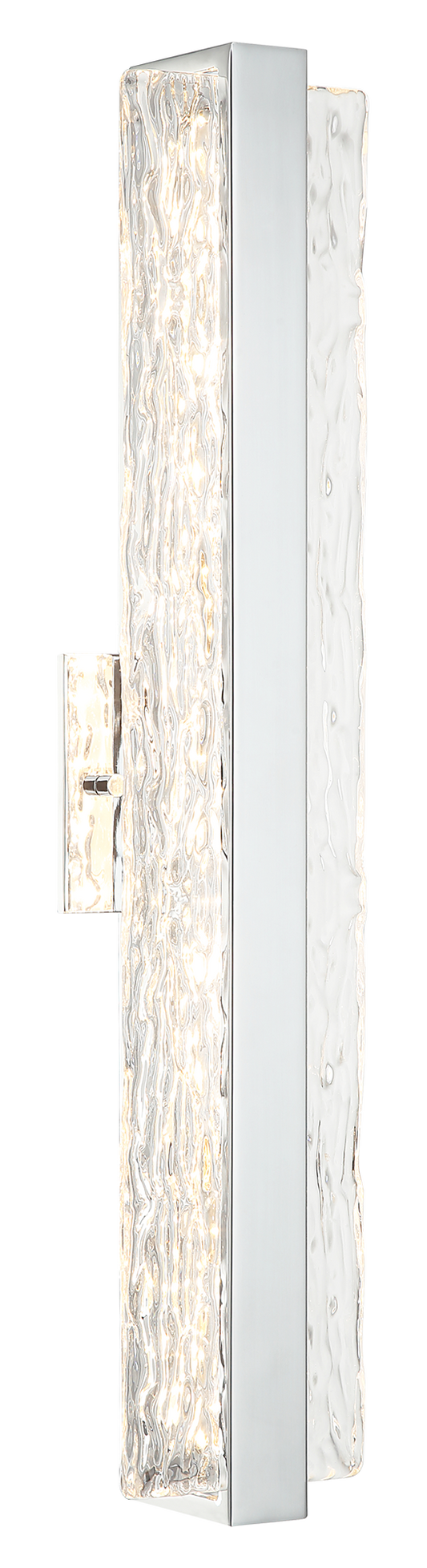 Niagara is an elegant LED series with beautiful handmade clear glass. It can be mounted vertically or horizontally. Available in Aged Gold Brass and Chrome and 2 sizes.