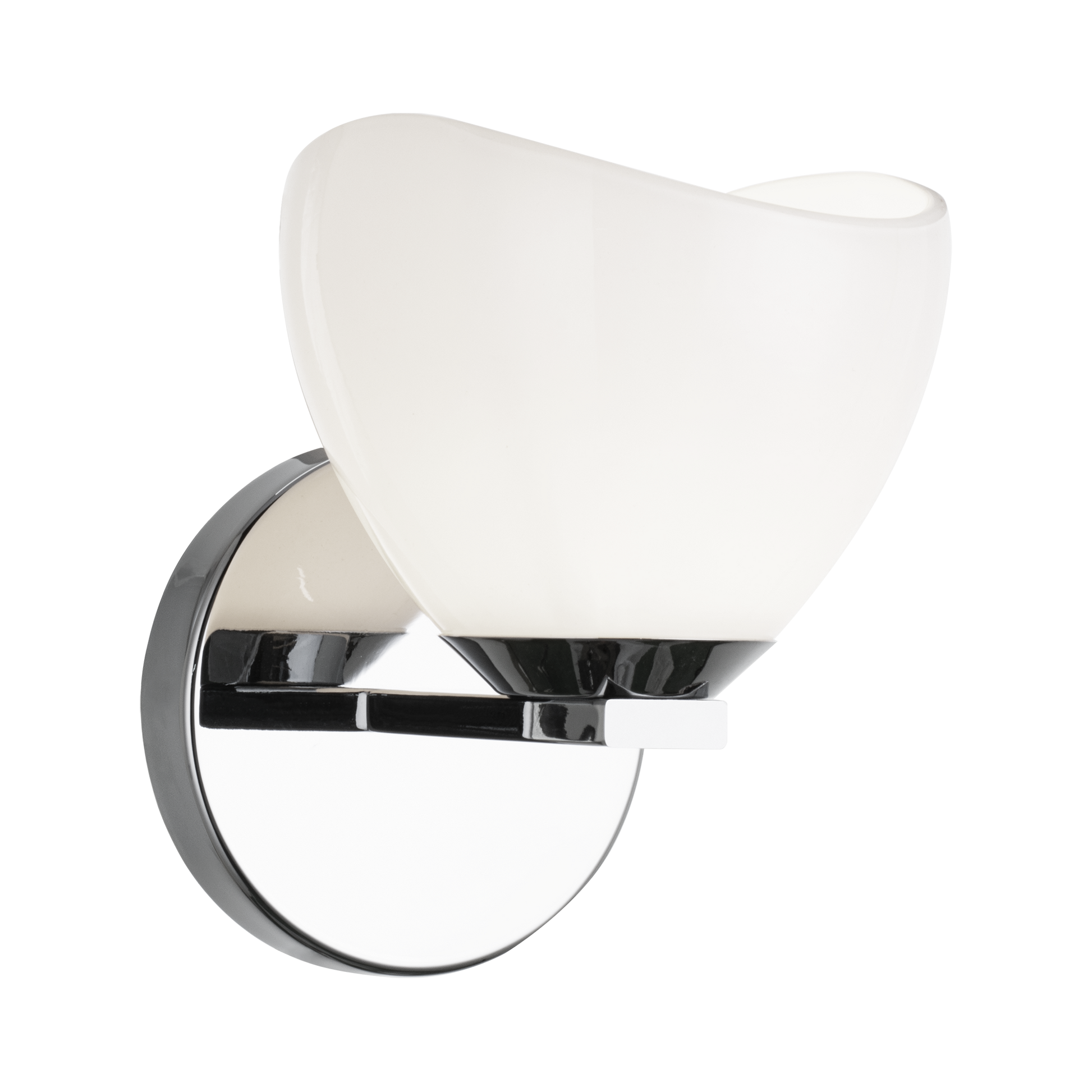 Uptowne is a dazzling family with distinctive curved opal glass. Available in Aged Gold Brass or Black.