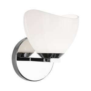 Uptowne is a dazzling family with distinctive curved opal glass. Available in Aged Gold Brass or Black.