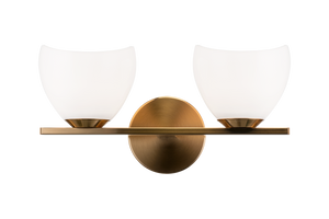 Uptowne is a dazzling family with distinctive curved opal glass. Available in Aged Gold Brass or Black.