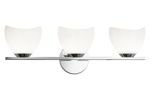 Uptowne is a dazzling family with distinctive curved opal glass. Available in Aged Gold Brass or Black.