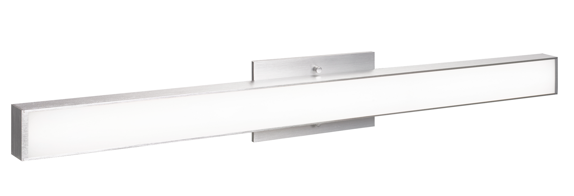 Millare features a clean-cut design with the LED surrounded by a rectangular frame. These vanity lights offer a vivid white acrylic diffuser for a sharp and modern touch. Available in 2 sizes and 2 finishes: Aluminum and Oxidized Black.