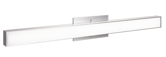 Millare features a clean-cut design with the LED surrounded by a rectangular frame. These vanity lights offer a vivid white acrylic diffuser for a sharp and modern touch. Available in 2 sizes and 2 finishes: Aluminum and Oxidized Black.