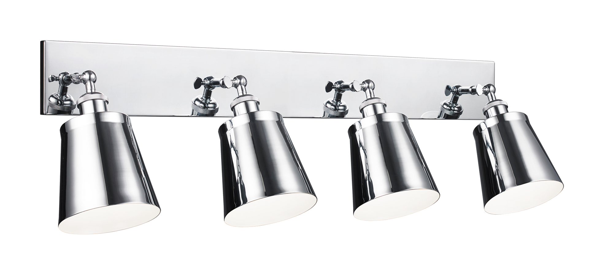 A wall sconce series inspired by the traditional stage light design. Kinsley is adjustable and is available in 2 finishes: Black finish and Chrome. Classic design never goes out of style.