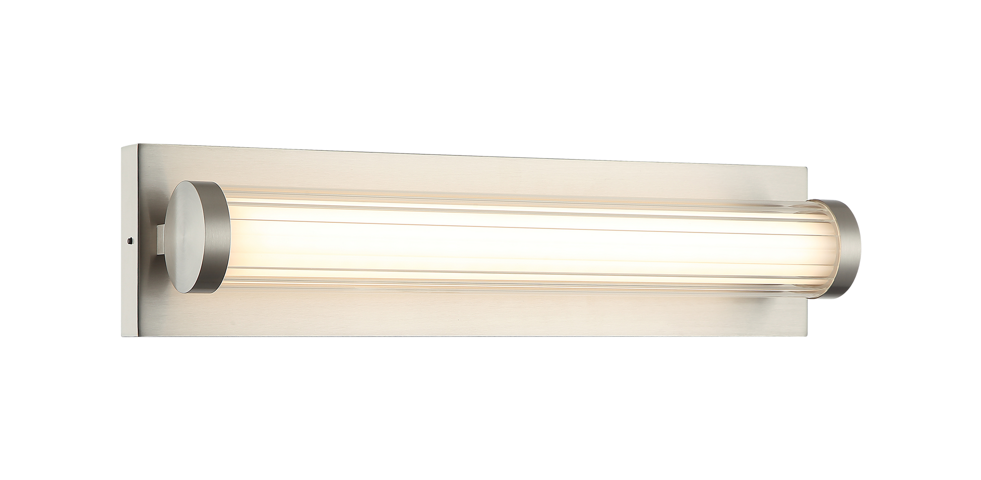 With its column shape clear ribbed outer glass and its inner opal glass, this look will bring a mixture of elegance and functionality. The LED 5CCT comes in three finishes: Aged Gold Brass, Brushed Nickel and Matte Black.