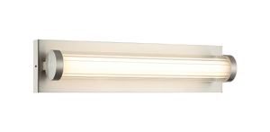 With its column shape clear ribbed outer glass and its inner opal glass, this look will bring a mixture of elegance and functionality. The LED 5CCT comes in three finishes: Aged Gold Brass, Brushed Nickel and Matte Black.