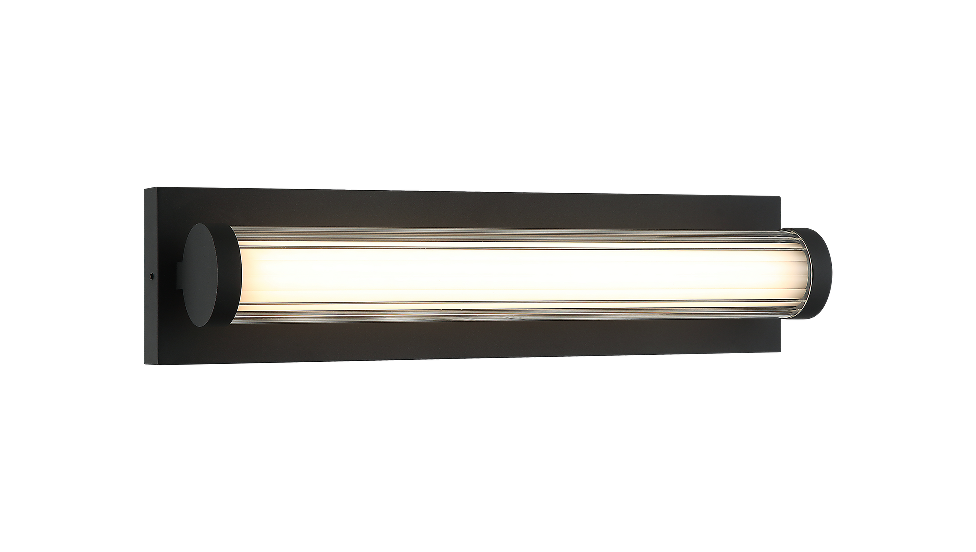 With its column shape clear ribbed outer glass and its inner opal glass, this look will bring a mixture of elegance and functionality. The LED 5CCT comes in three finishes: Aged Gold Brass, Brushed Nickel and Matte Black.
