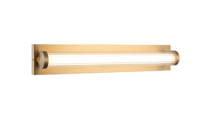 With its column shape clear ribbed outer glass and its inner opal glass, this look will bring a mixture of elegance and functionality. The LED 5CCT comes in three finishes: Aged Gold Brass, Brushed Nickel and Matte Black.