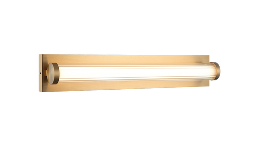 With its column shape clear ribbed outer glass and its inner opal glass, this look will bring a mixture of elegance and functionality. The LED 5CCT comes in three finishes: Aged Gold Brass, Brushed Nickel and Matte Black.