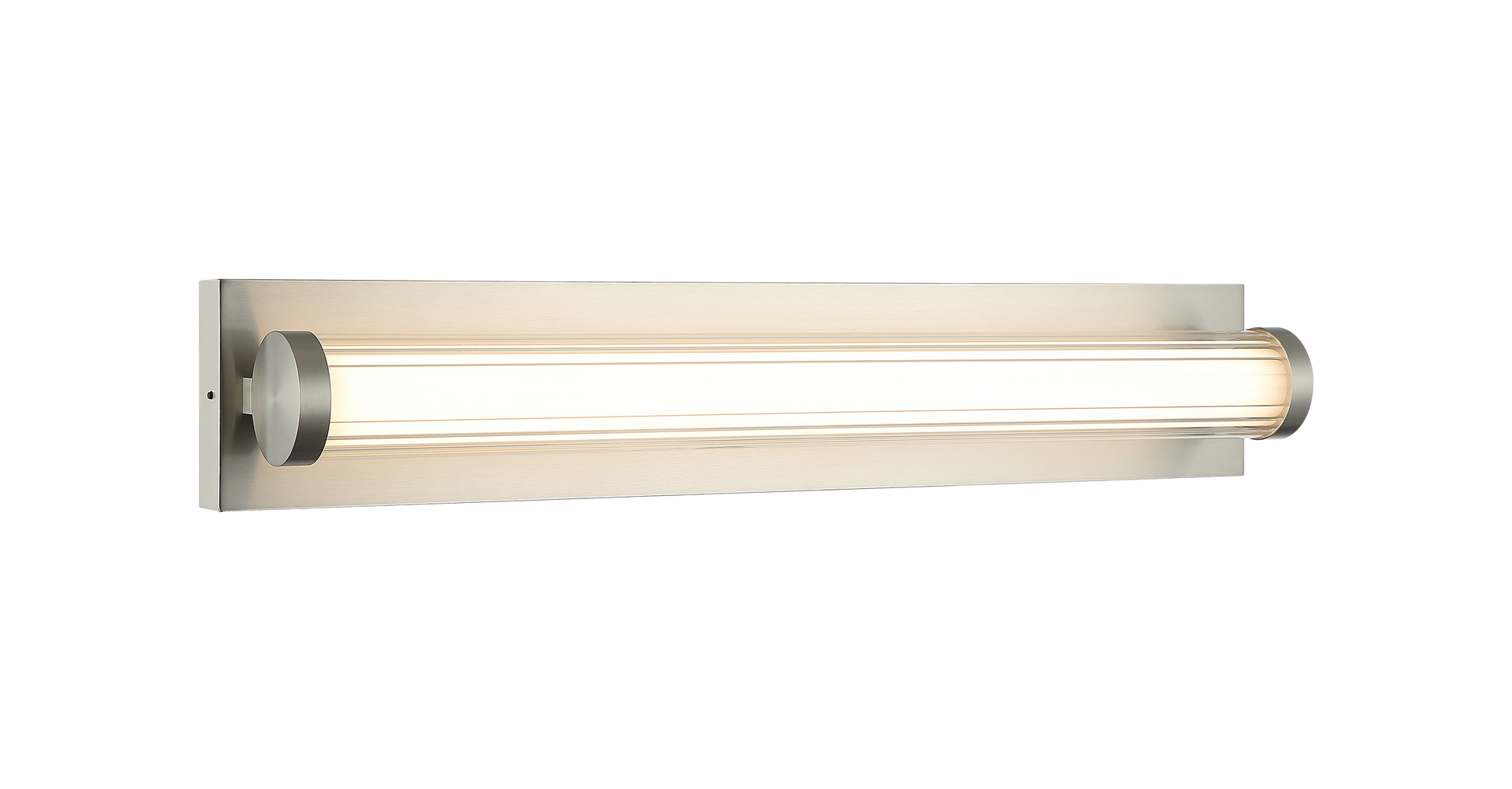 With its column shape clear ribbed outer glass and its inner opal glass, this look will bring a mixture of elegance and functionality. The LED 5CCT comes in three finishes: Aged Gold Brass, Brushed Nickel and Matte Black.