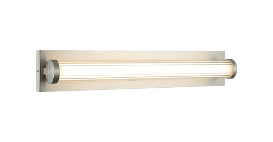 With its column shape clear ribbed outer glass and its inner opal glass, this look will bring a mixture of elegance and functionality. The LED 5CCT comes in three finishes: Aged Gold Brass, Brushed Nickel and Matte Black.