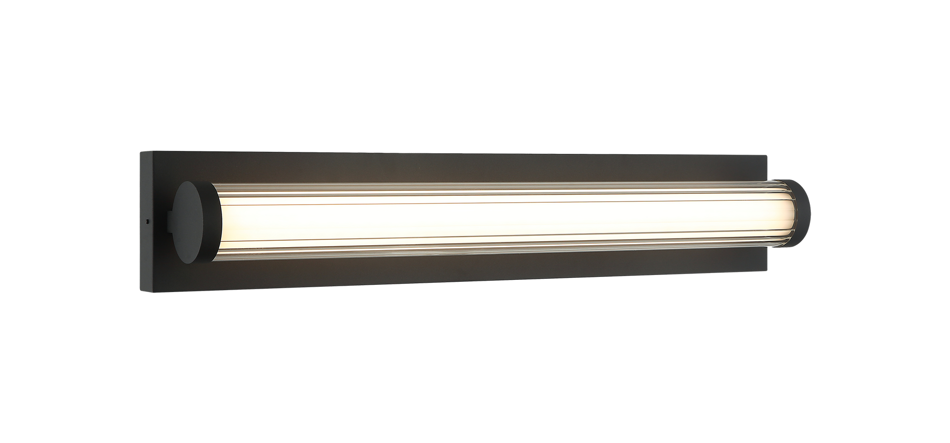 With its column shape clear ribbed outer glass and its inner opal glass, this look will bring a mixture of elegance and functionality. The LED 5CCT comes in three finishes: Aged Gold Brass, Brushed Nickel and Matte Black.