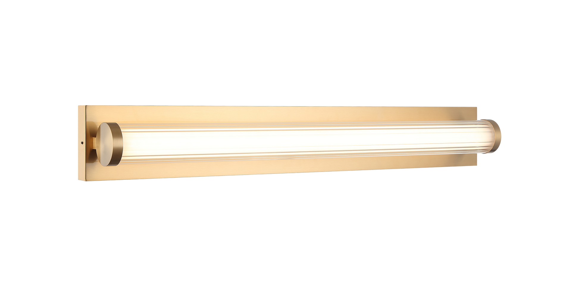 With its column shape clear ribbed outer glass and its inner opal glass, this look will bring a mixture of elegance and functionality. The LED 5CCT comes in three finishes: Aged Gold Brass, Brushed Nickel and Matte Black.