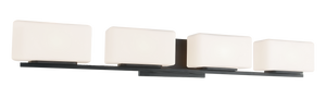Chiclet is a soft modern design with smooth white glass and rounded edges to be installed as a wall sconce or vanity. The series is available in 4 sizes, a 1 light, 2 light, 3 light and 4 light options in either Chrome or Matte Black finishes.