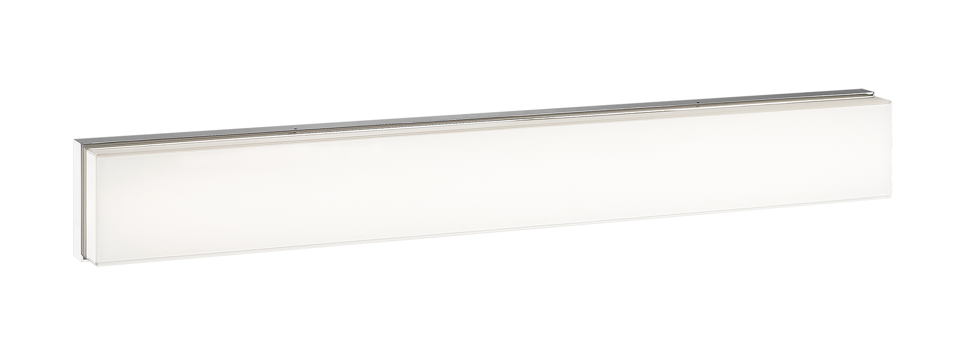 Sleek square and rectangular shape is the signature of this product.The clean lines represent simplicity at its best. The base comes in Chrome or Oxidized Black paired with a painted white glass shade. Available in both a LED wall sconce and flush mount.