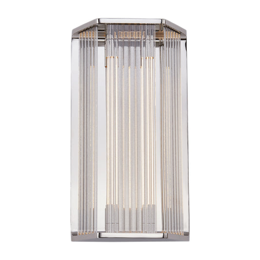 Sabre 16-in Ribbed Glass/Vintage Brass LED Wall/Vanity