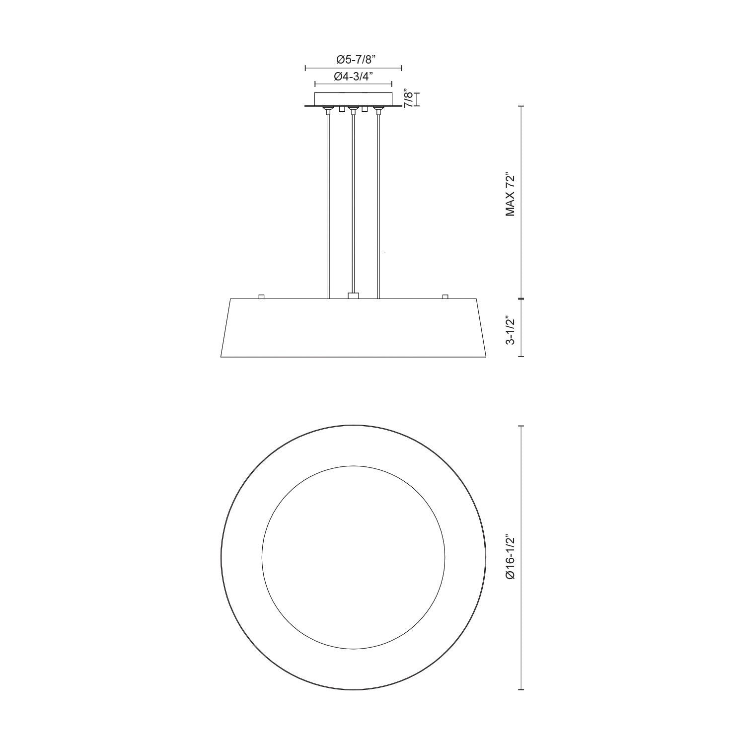 Sampson 16-in Pendant