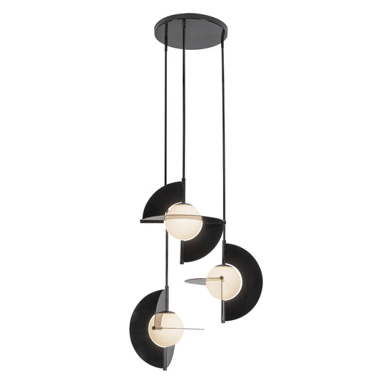 Scorpio 27-in Polished Nickel/Opal Glass LED Chandelier