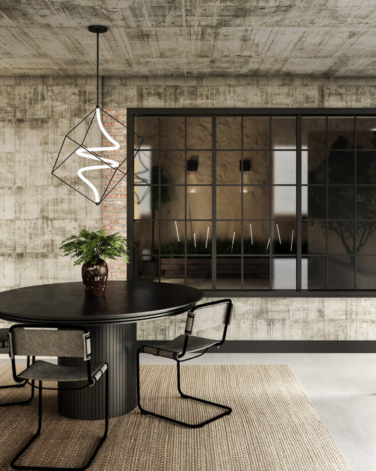 Script 26-in Black LED Pendant