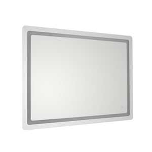 Seneca 48-in Sandblasted Merc Edge LED Vanity Mirror