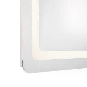 Seneca 48-in Sandblasted Merc Edge LED Vanity Mirror