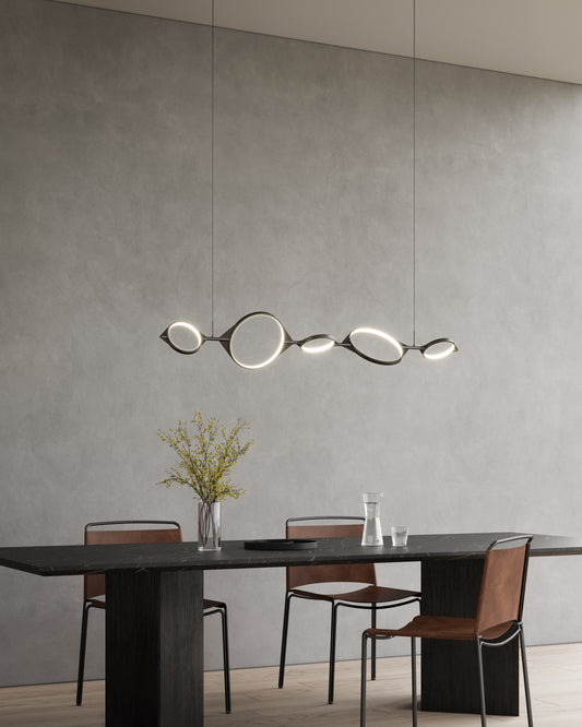Serif 57-in Black LED Linear Pendant