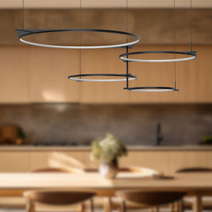 Serif 36-in Black LED Multi Pendant