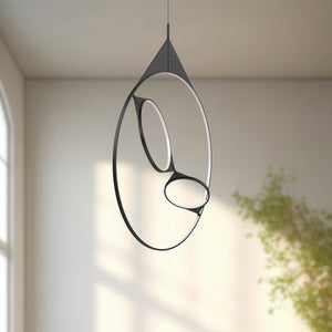 Serif 36-in Black LED Pendant
