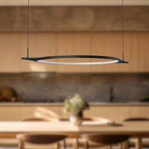 Serif 36-in Black LED Pendant