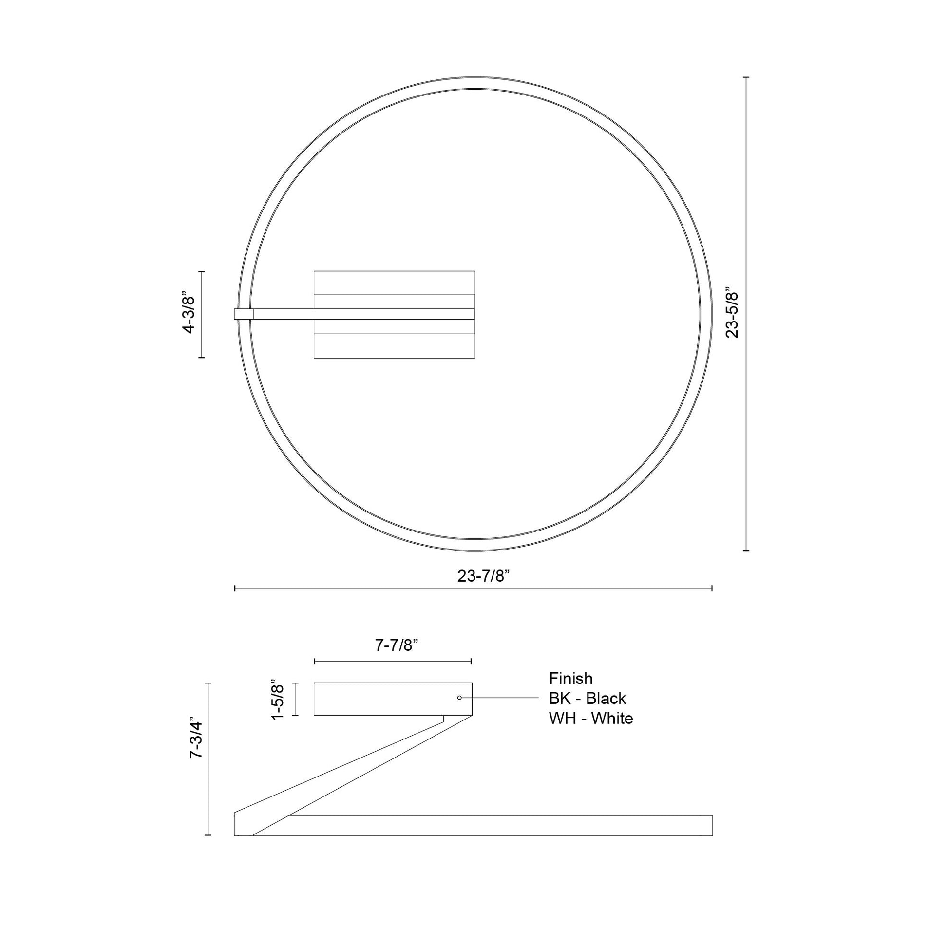 Roda 23-in Semi-Flush Mount