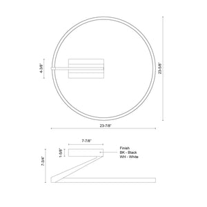 Roda 23-in Semi-Flush Mount